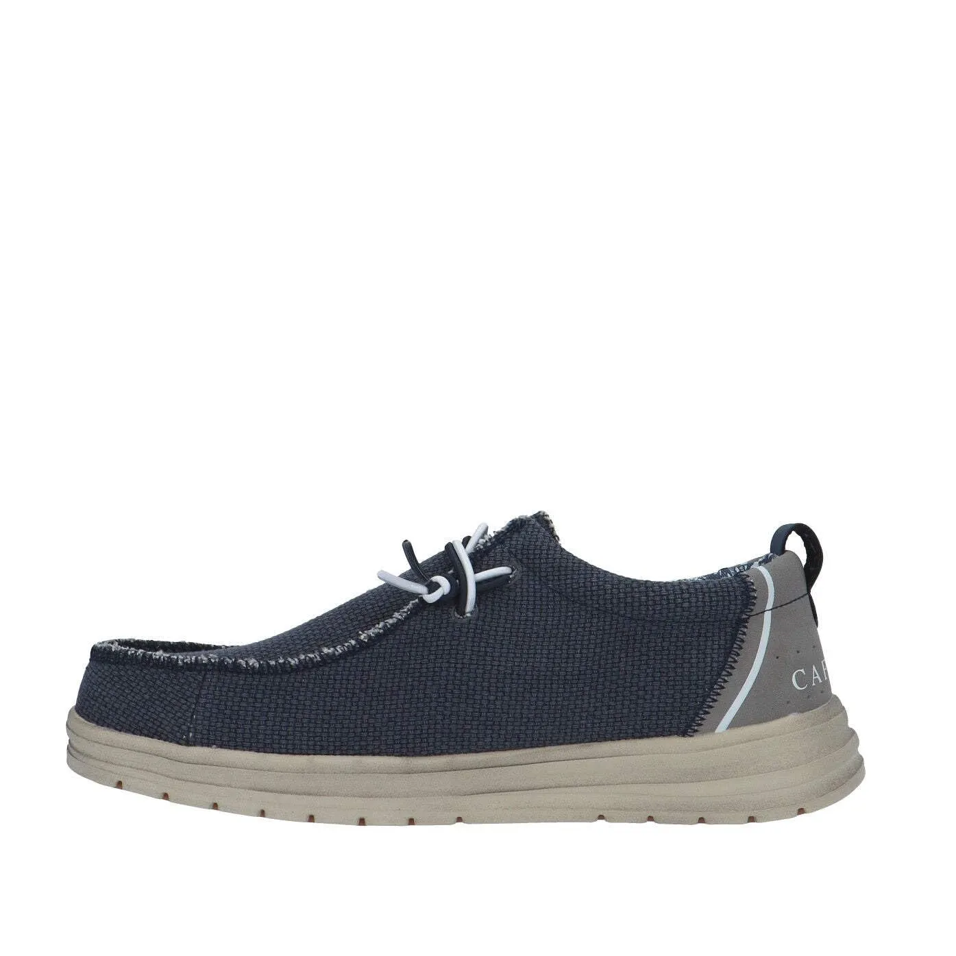 CafèNoir Barca Uomo Canvas Crema con Suola Gomma