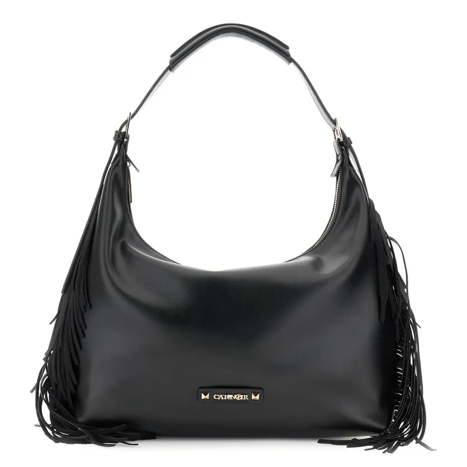 CafèNoir borsa a spalla frange nero