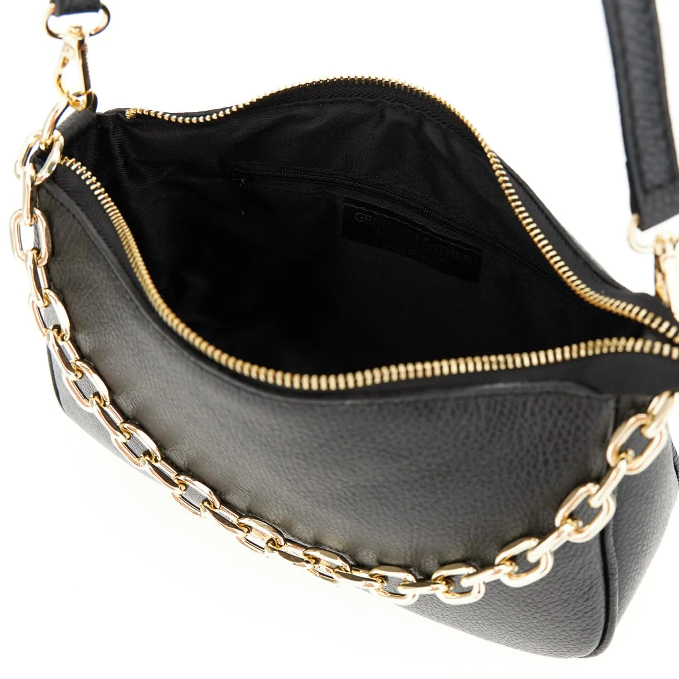 CafèNoir Borsa Tracolla Pelle Catena Dorata Donna