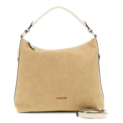 CafèNoir Sacca Morbida Borsa Beige Effetto Suede