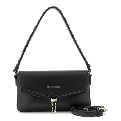 CafèNoir Borsa a Spalla Nera Coulisse con Catenina