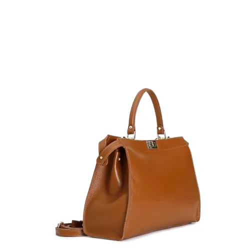 CafèNoir Borsa a Mano Cuoio Pattina Morsetto