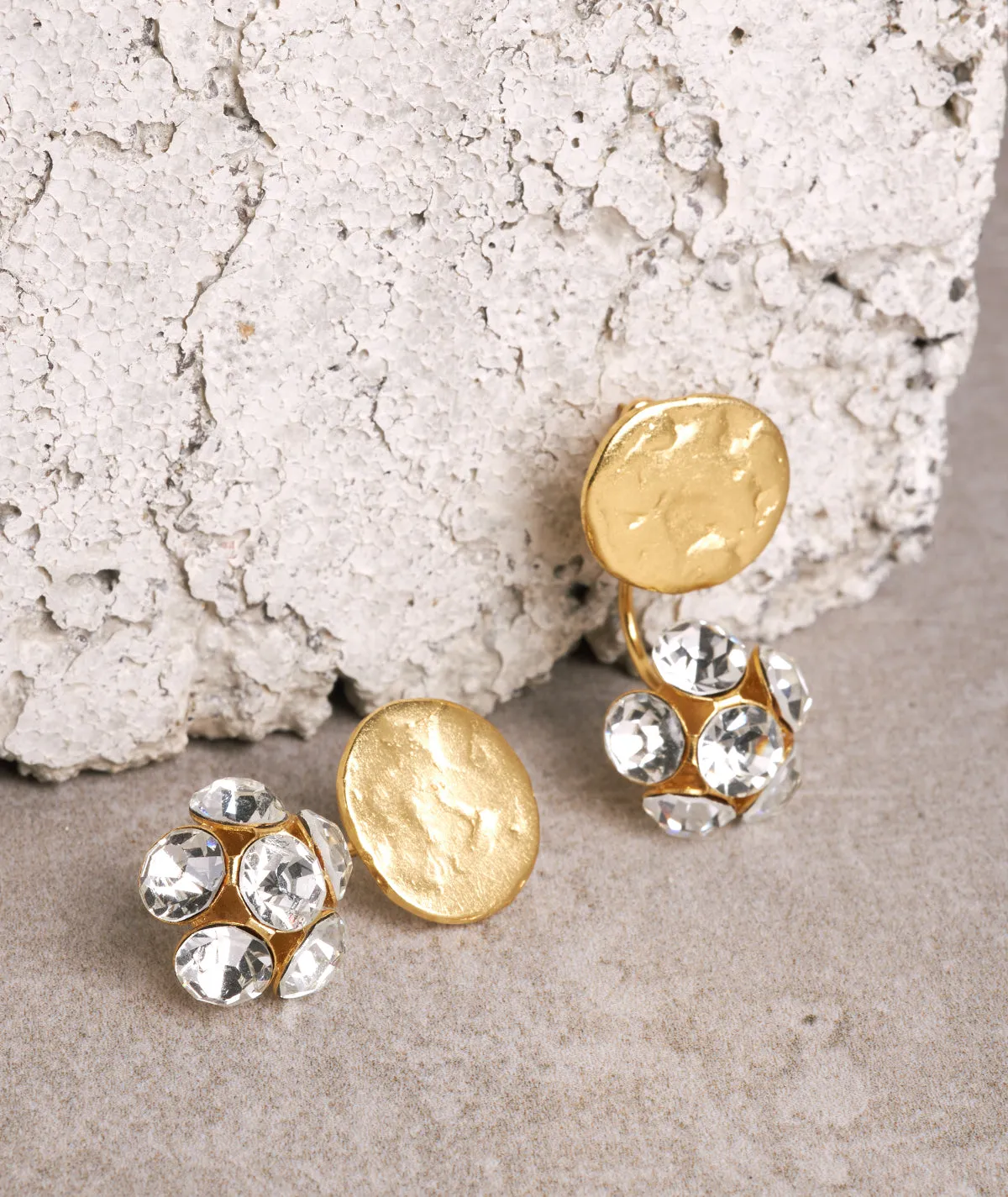 Figus Miami Cristal Flower Gold orecchini cristalli