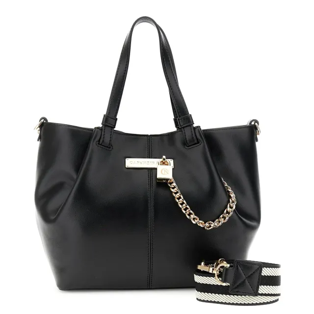 CafèNoir Shopping bag donna nera lucchetto catena