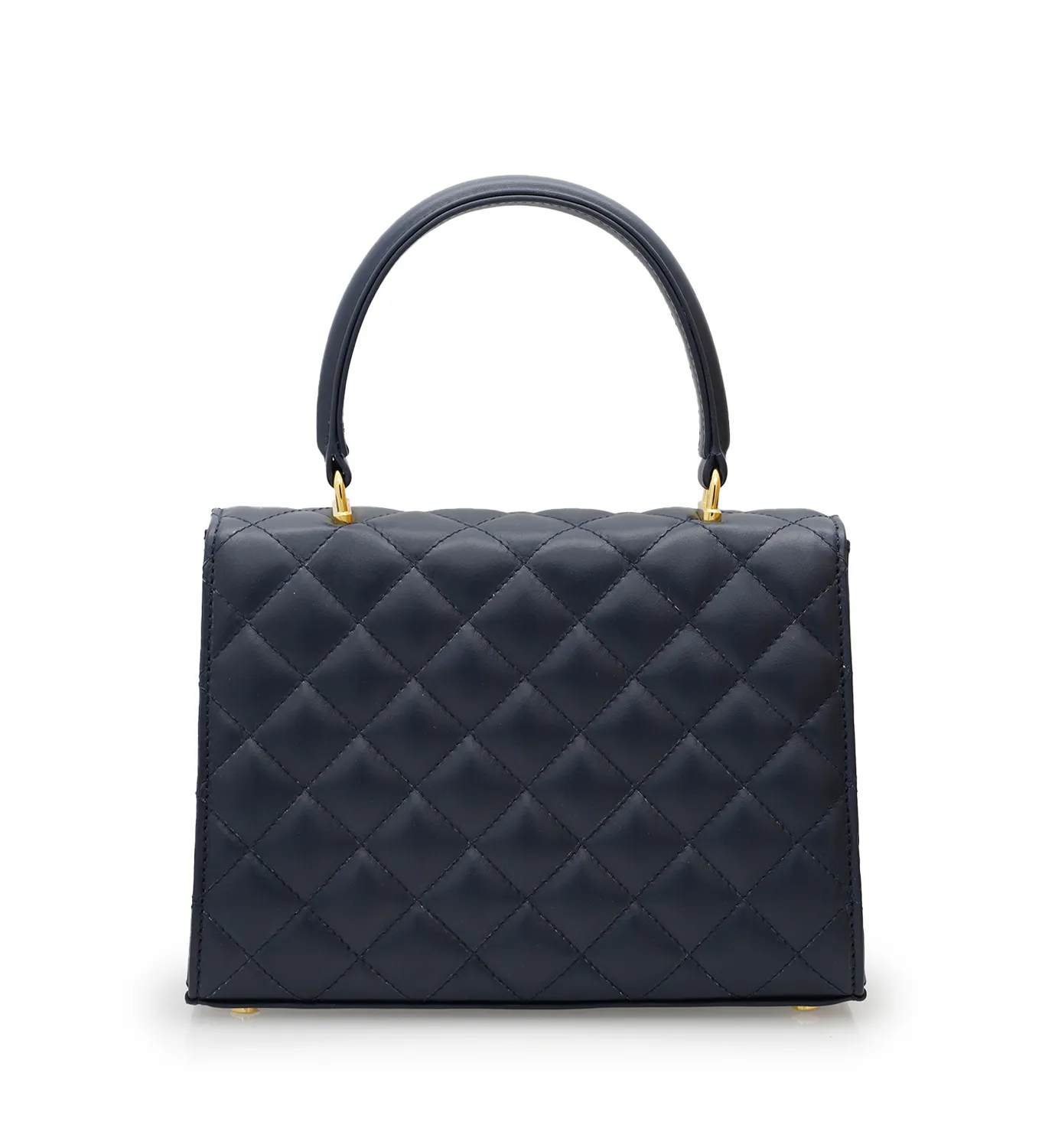 Cardinal Milano Opèra Flower Twist borsa navy vitello trapuntato