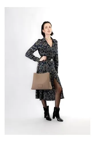 CafèNoir Spalla Effetto Suede Borsa a Tracolla Taupe