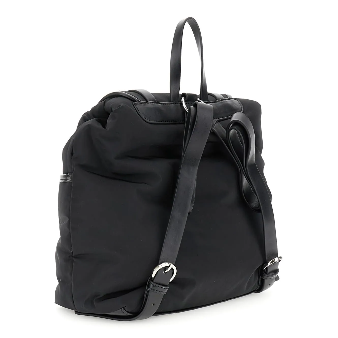 CafèNoir Zaino nylon nero fibbie 29 cm