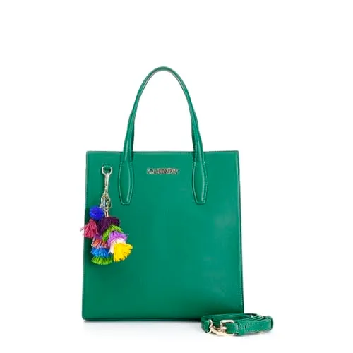 CafèNoir Pendaglio Borsa Shopping Verde Zip