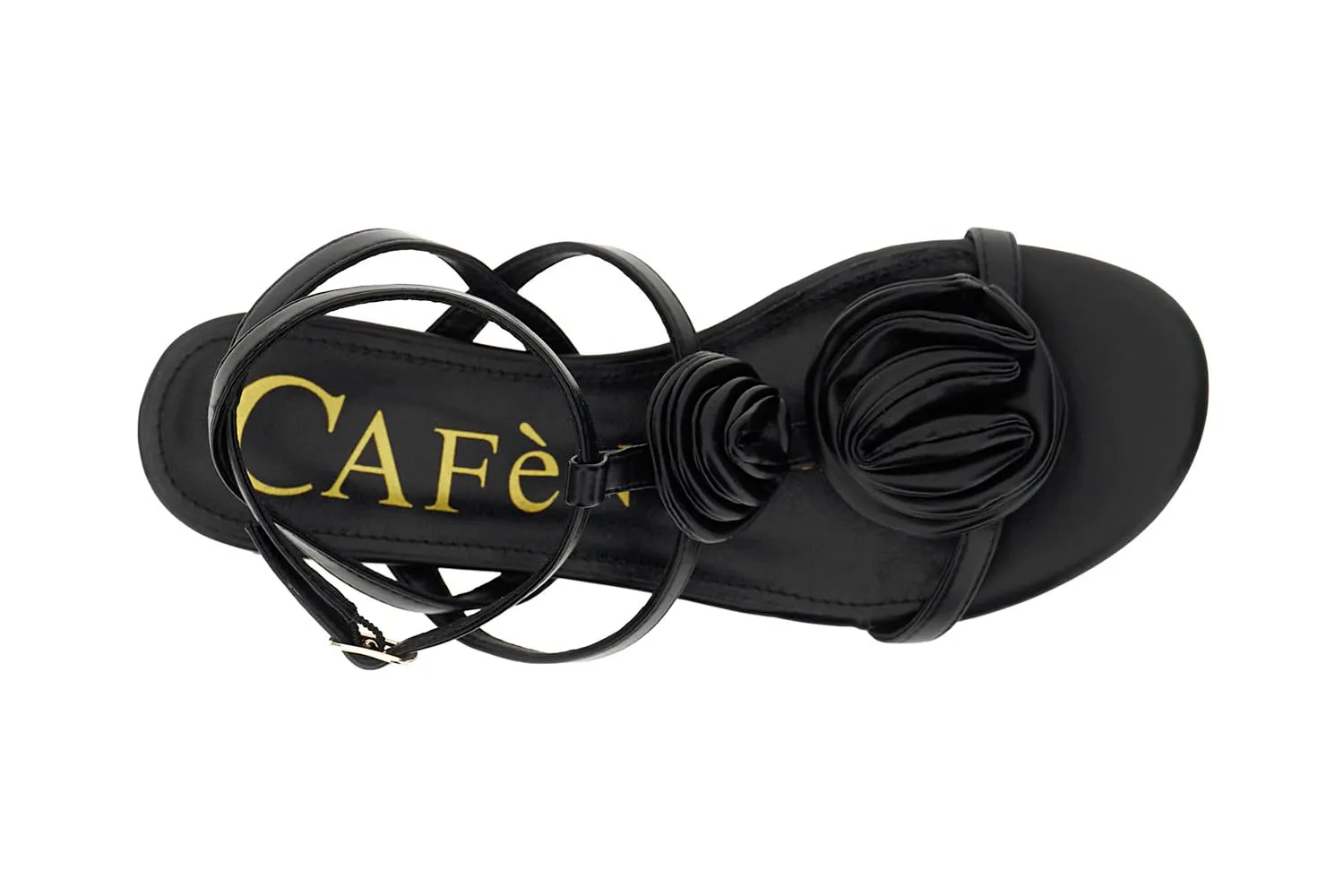 CafèNoir Laccio Caviglia Fiori Sandali Neri 36 EU