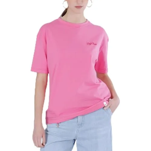 CafèNoir T-Shirt Cocktail maglietta donna bubble gum cotone