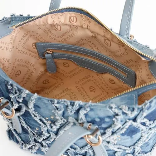 CafèNoir Mini Tote Denim Jeans Strass Borchie