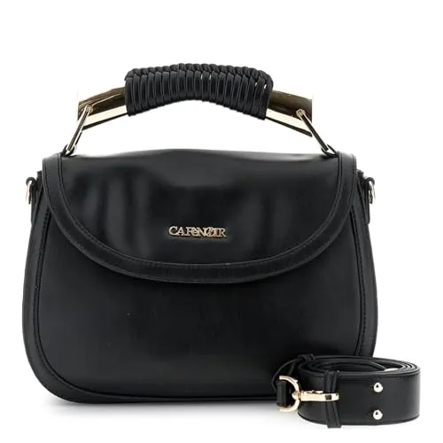 CafèNoir Borsa a Spalla con Pattina Nera Effetto Pelle