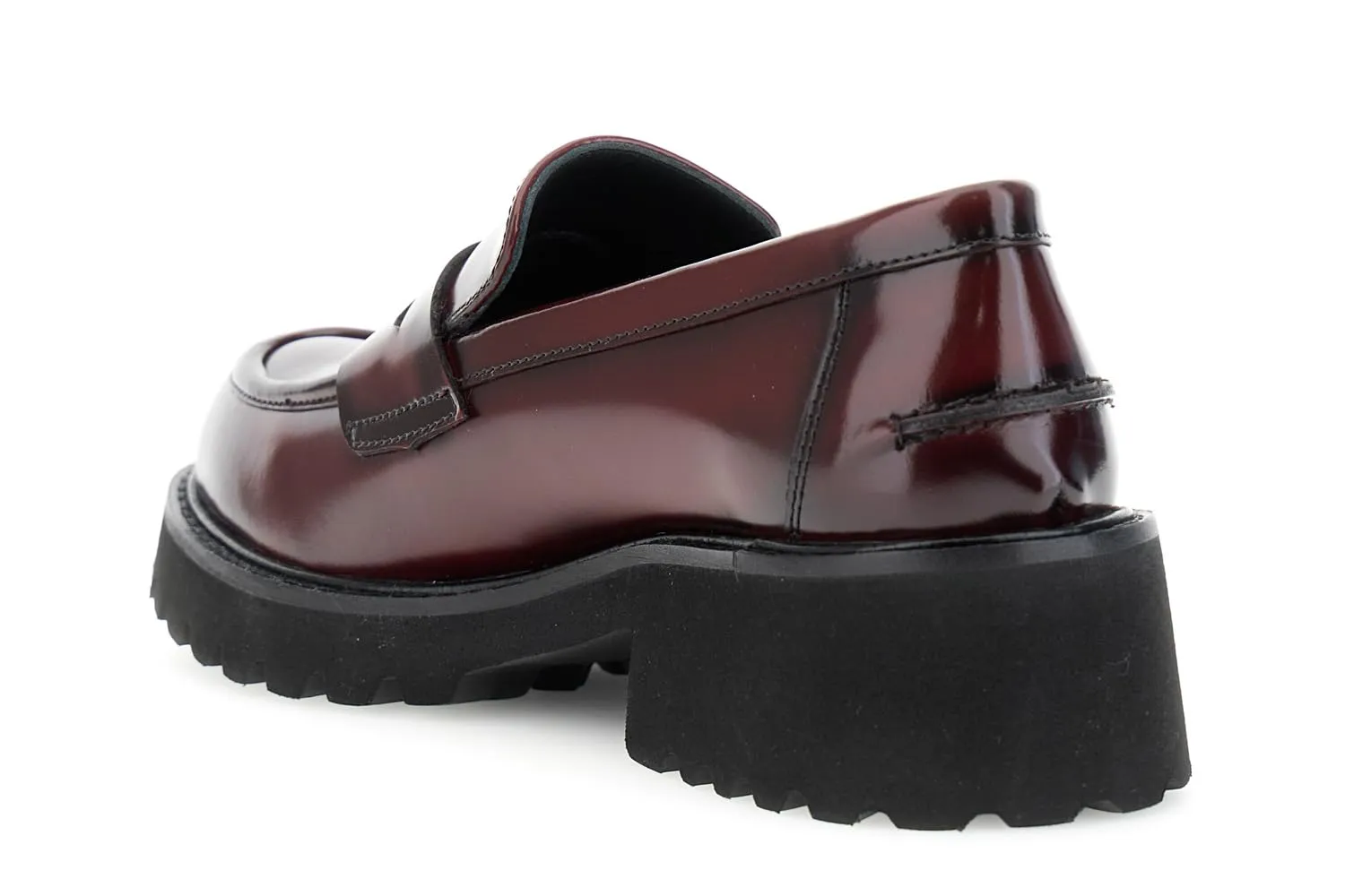 CafèNoir Mocassini Pelle Abrasivata Bordeaux Chunky pelle
