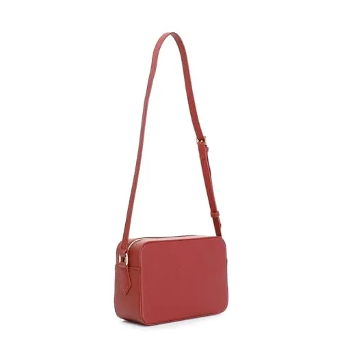 CafèNoir Camera Bag borsa saffiano rossa charm