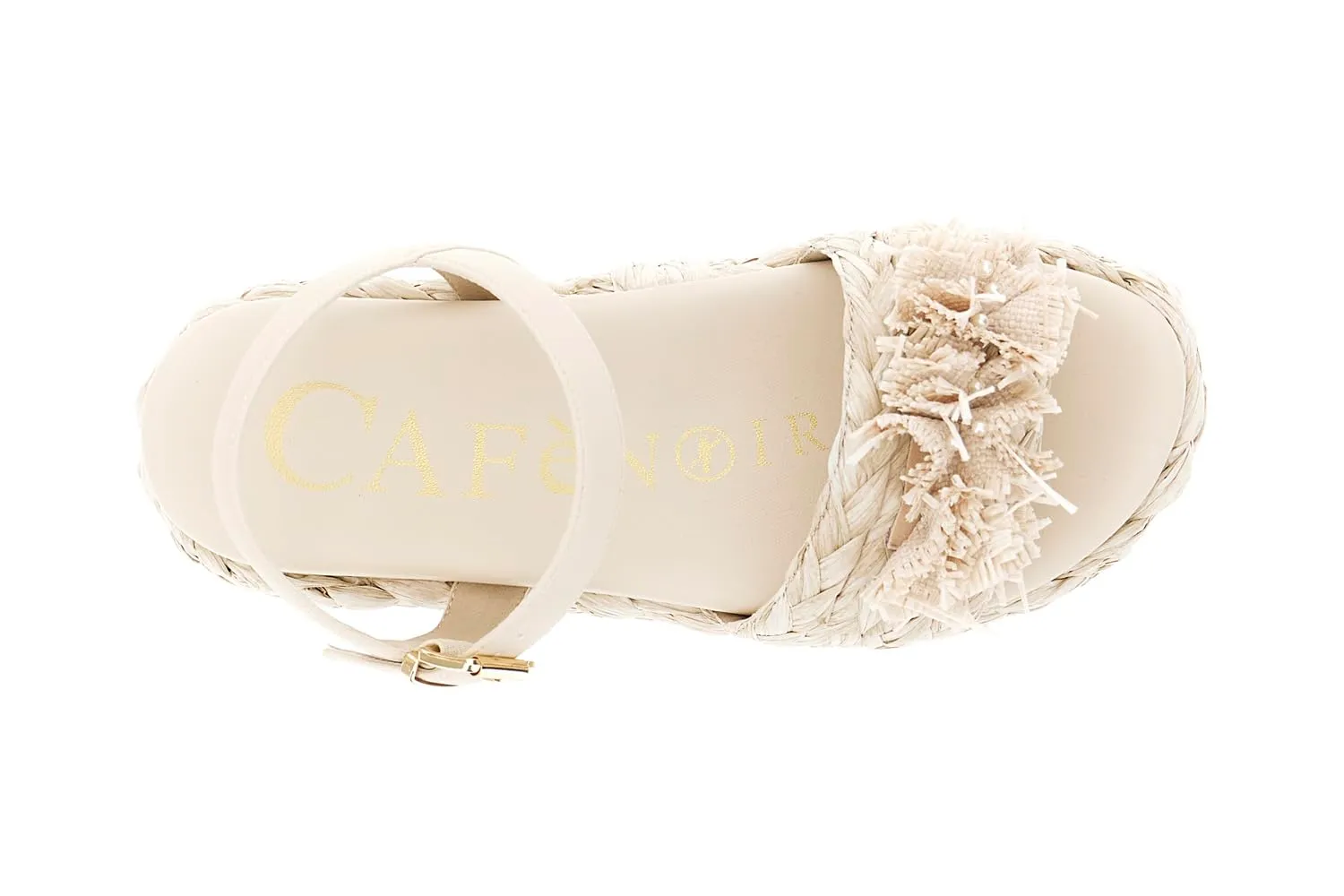 CafèNoir Gilda Sandali Zeppa Rafia Beige 38