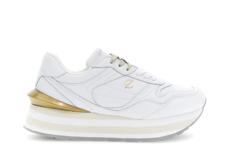 CafèNoir Running Donna Pelle Bianco Taglia 39 Nero
