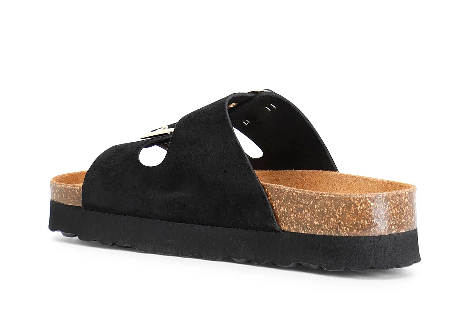 CafèNoir Ciabatta Pelle Doppia Fibbia Donna Plantare 4 cm