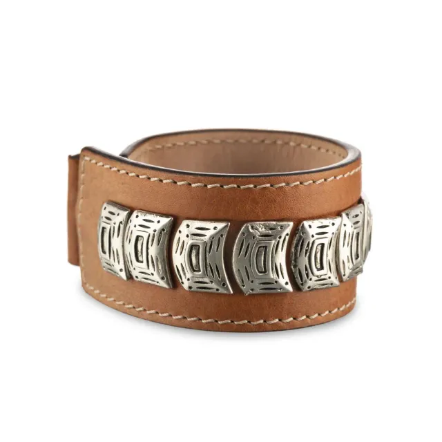 Re Artù Cador bracciale pelle cognac alamaro