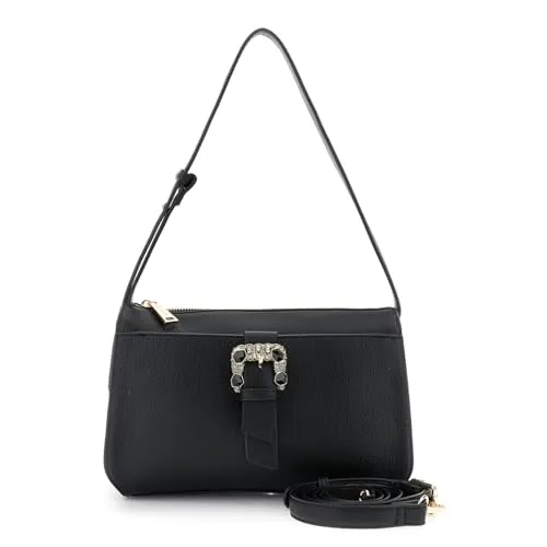 CafèNoir Borsa a Spalla Fibbia Gioiello Nera Donna