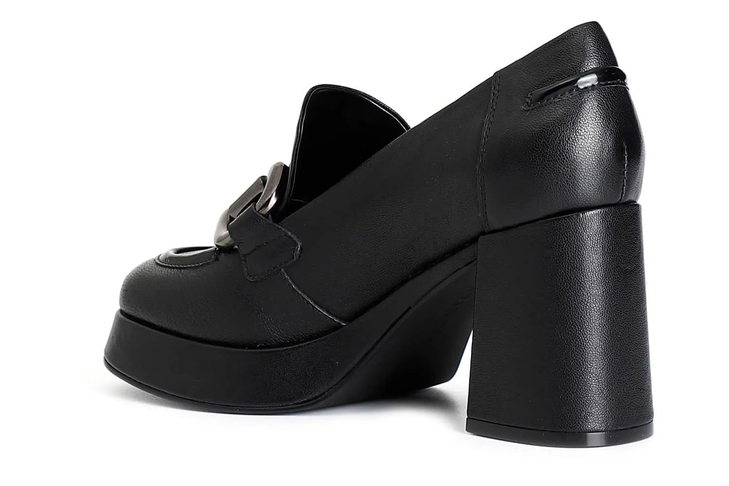 CafèNoir Mocassino Donna Nappa Morsetto Nero Tacco 80