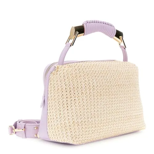 CafèNoir Bauletto Donna in Raffia con Pattina Taglia Unica