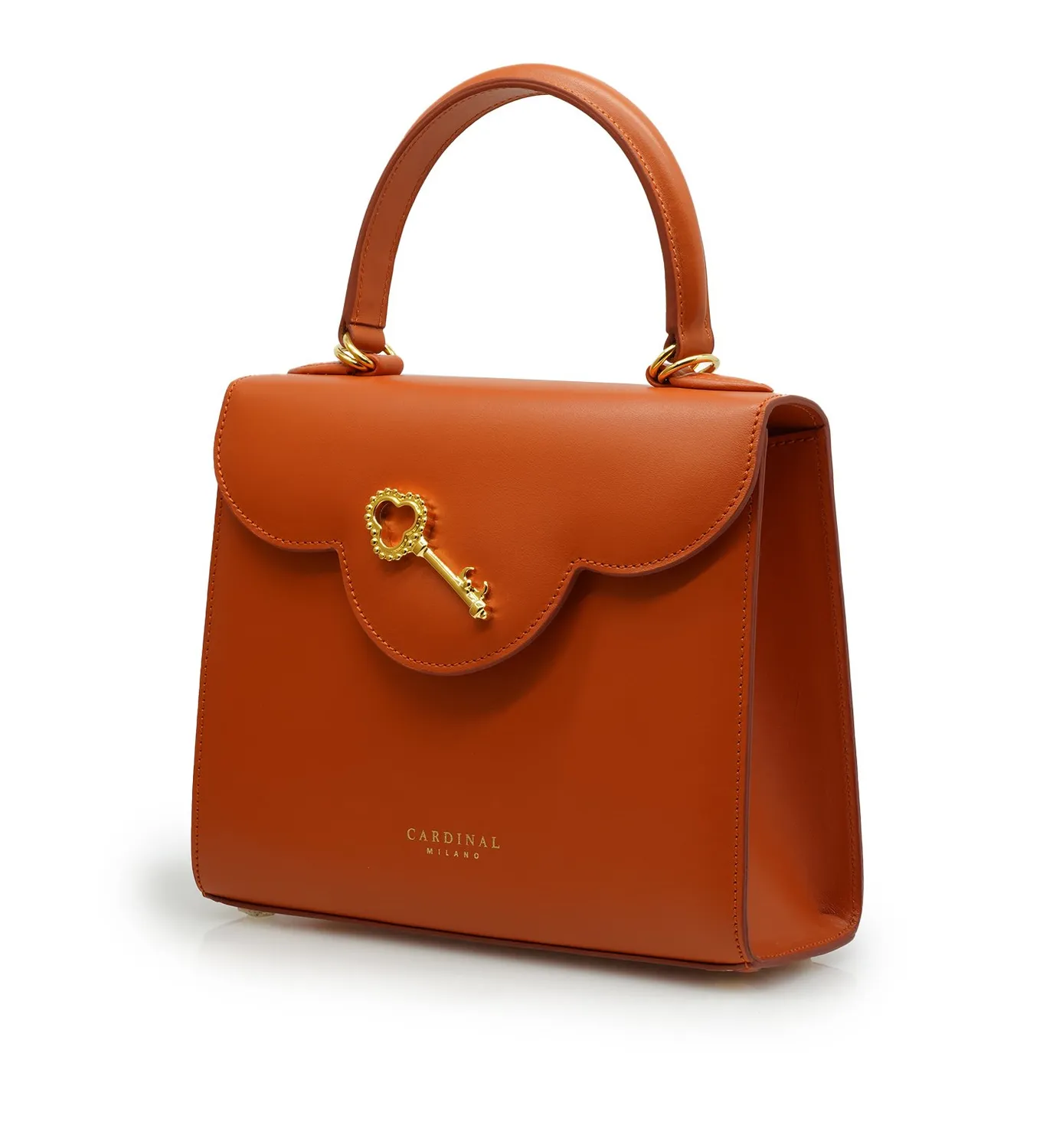 Cardinal Milano First Lady Orange Plain borsa vitello arancione