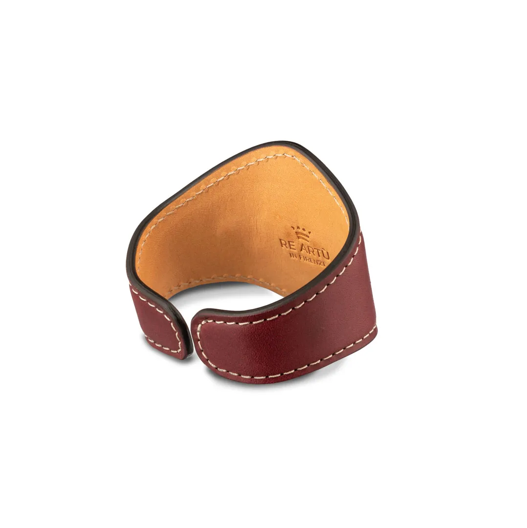 Re Artù in Firenze Gelda bracciale pelle bordeaux rigido