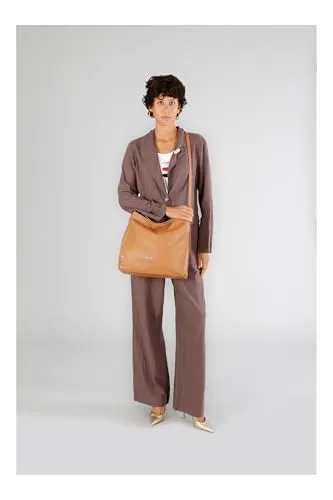 CafèNoir Sacca Morbida Rivetti Marrone Onesize Metallo