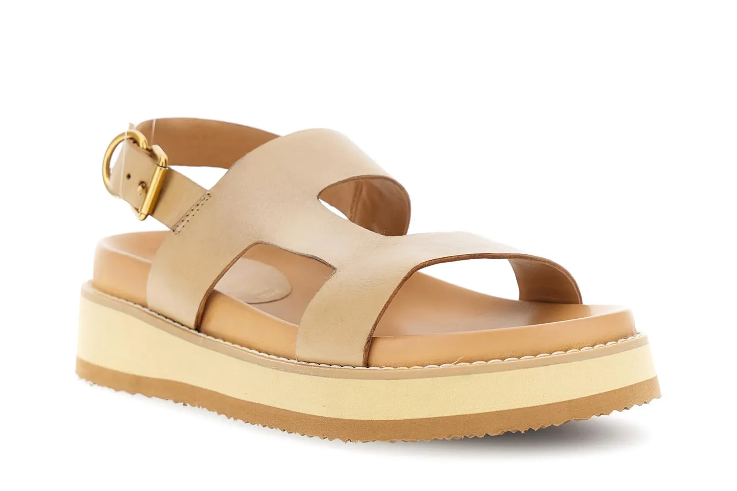 CafèNoir Doppia Fascia sandali pelle donna
