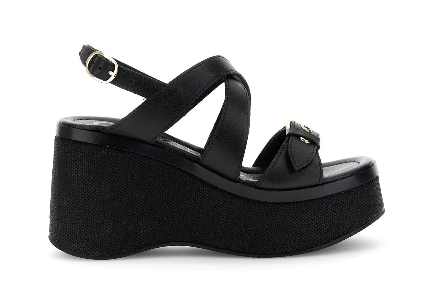 CafèNoir Sandali Donna Pelle Zeppa 9 cm Incrocio