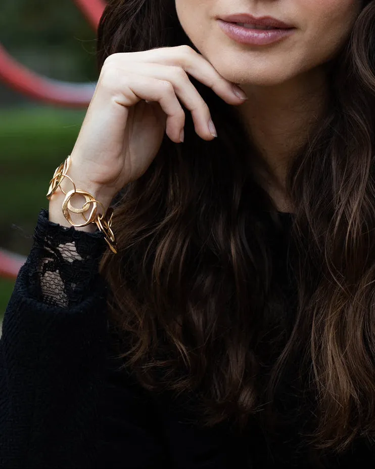 Figus Bea Gold Bracciale Dorato Circolare Satinato