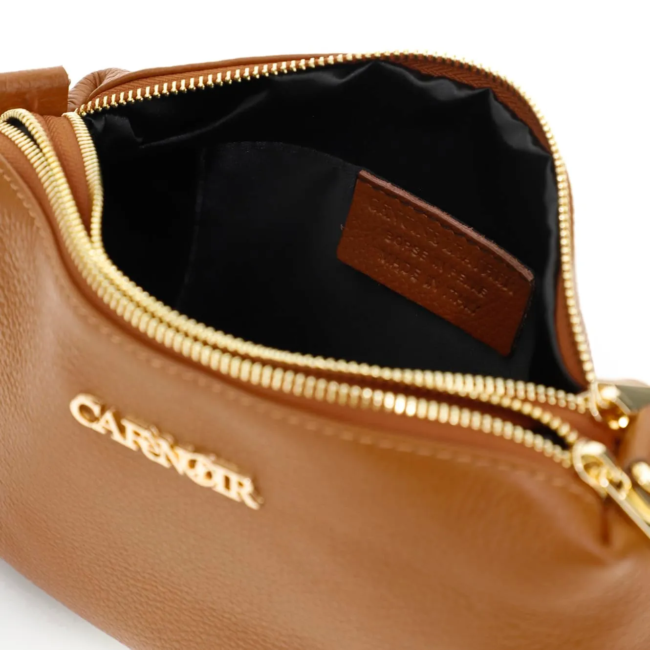 CafèNoir Camera Bag Pelle Cuoio con Catena