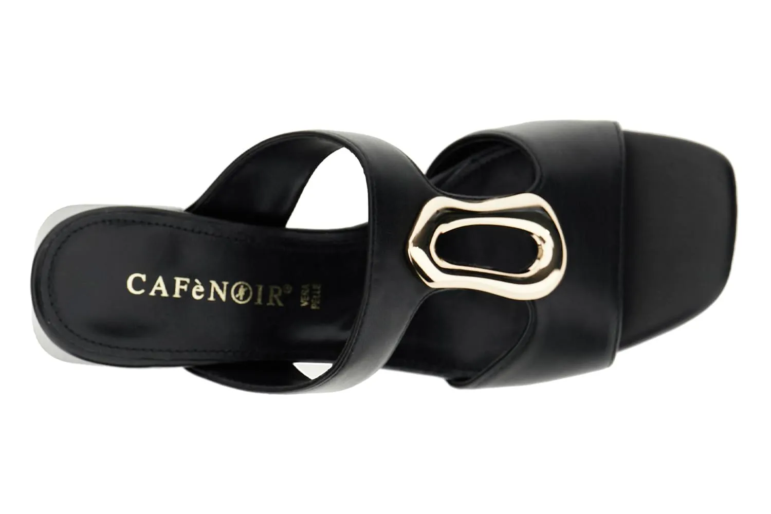 CafèNoir Ciabatta Donna Doppia Fascia Metallo Tacco 6 cm