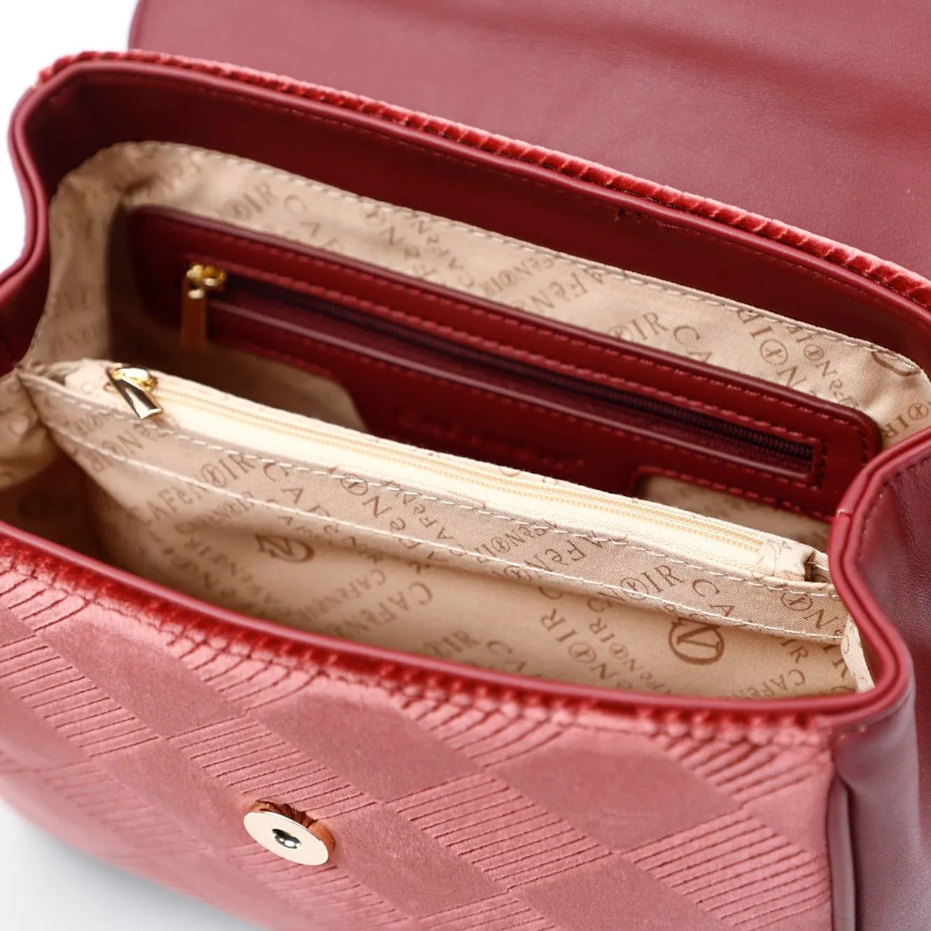 CafèNoir Borsa Mano Pattina Velluto Bordeaux