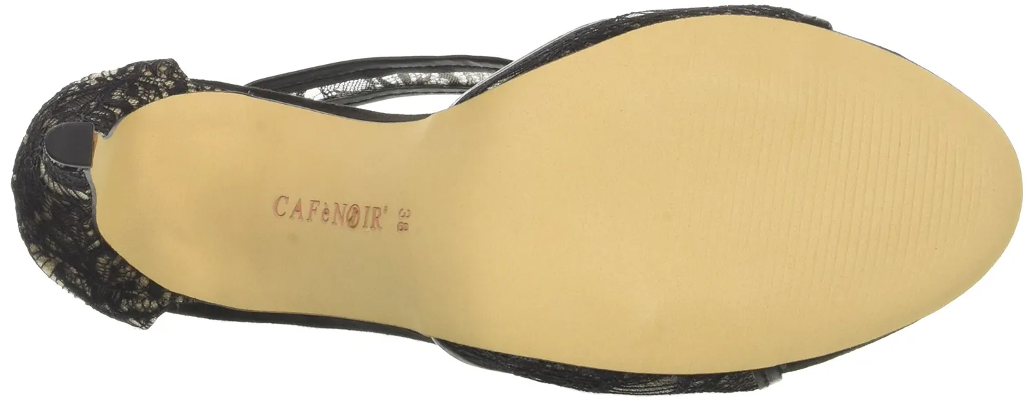 CafèNoir KNB911 Sandali pizzo tacco 105 microfibra