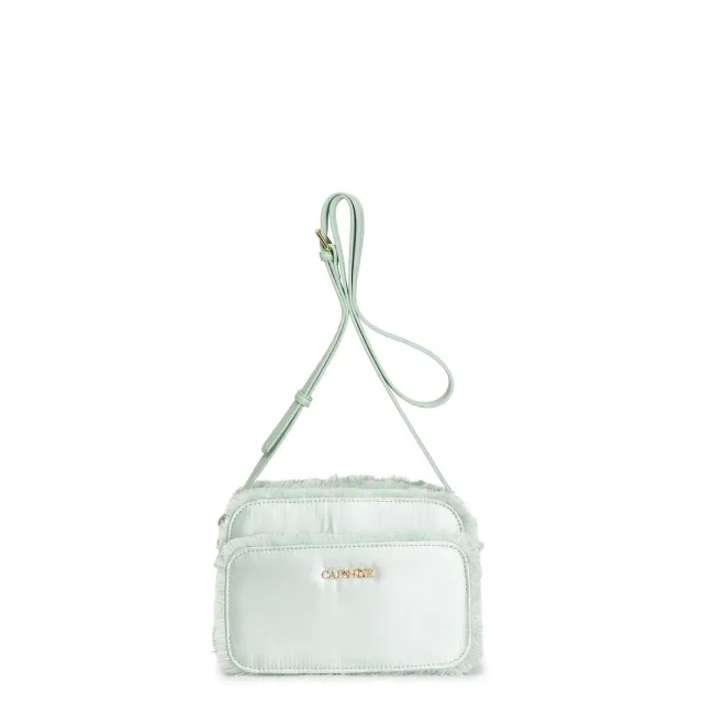 CafèNoir Camera Bag Satin Borsa Menta Frange Taglia Unica