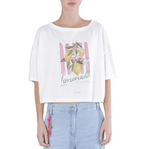 CafèNoir T-Shirt Limonade d'amour Donna off White M