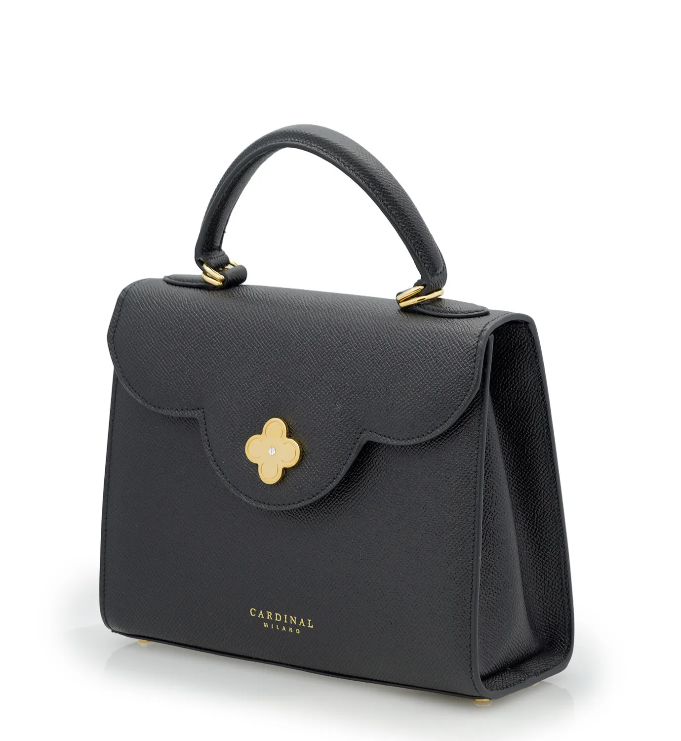 Cardinal Milano First Lady borsa vitello martellato nero tracolla