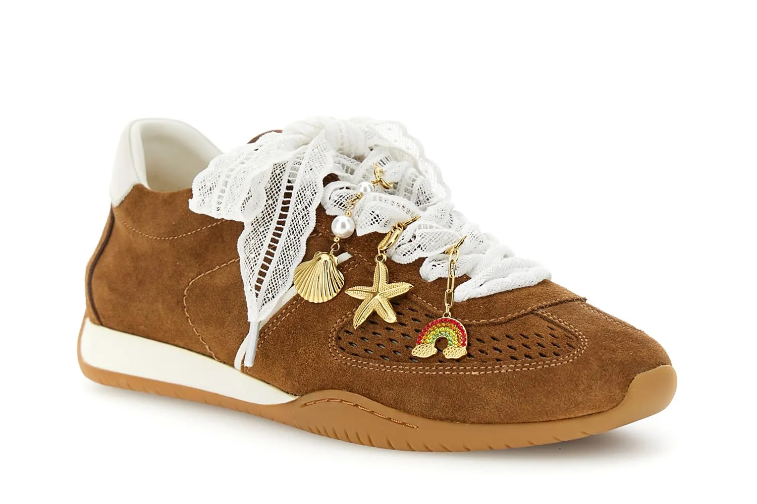 CafèNoir Sneakers Pelle Scamosciata Donna Cuoio