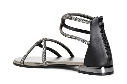 CafèNoir Sandalo Donna con Strass e Cerniera