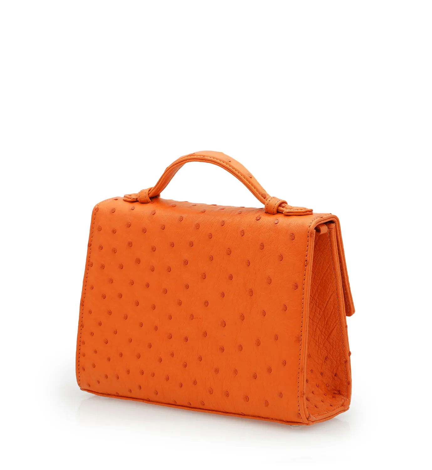 Cardinal Milano Miss Cardinal borsa spalla struzzo arancio