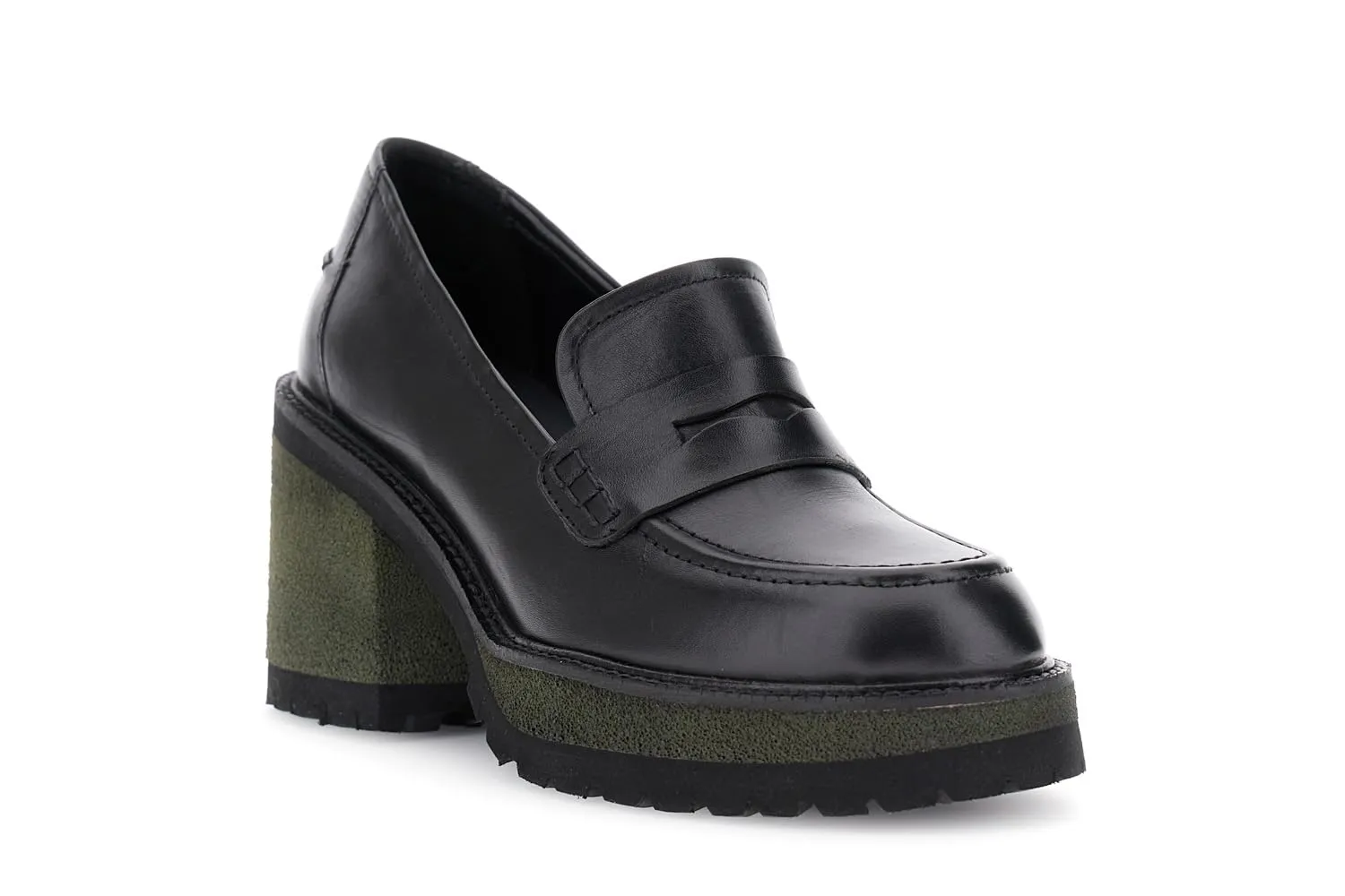 CafèNoir Mocassini Donna Pelle Nero Taglia 39 Tacco 9 cm