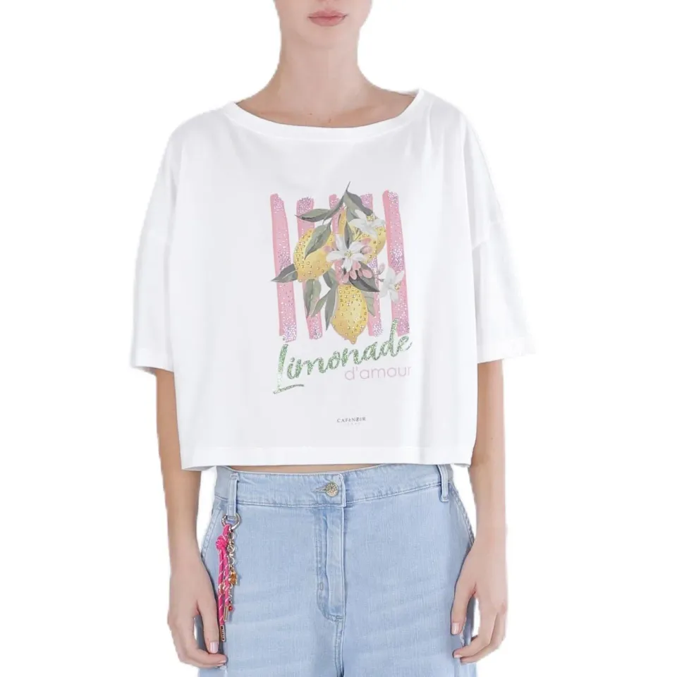 CafèNoir T-Shirt Limonade d'amour Donna off White M