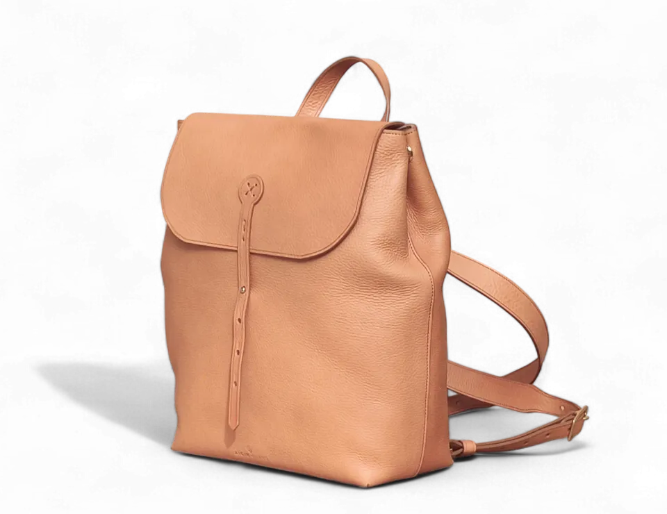 Aigin Milano Zaino in Pelle Naturale Full Grain