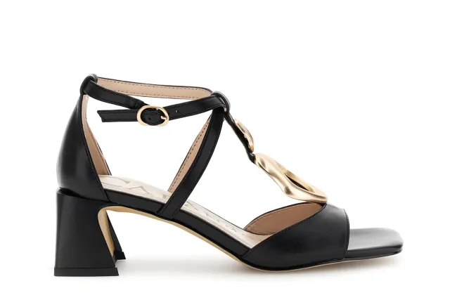 CafèNoir Sandali Nappa Nero Tacco 6 cm 38
