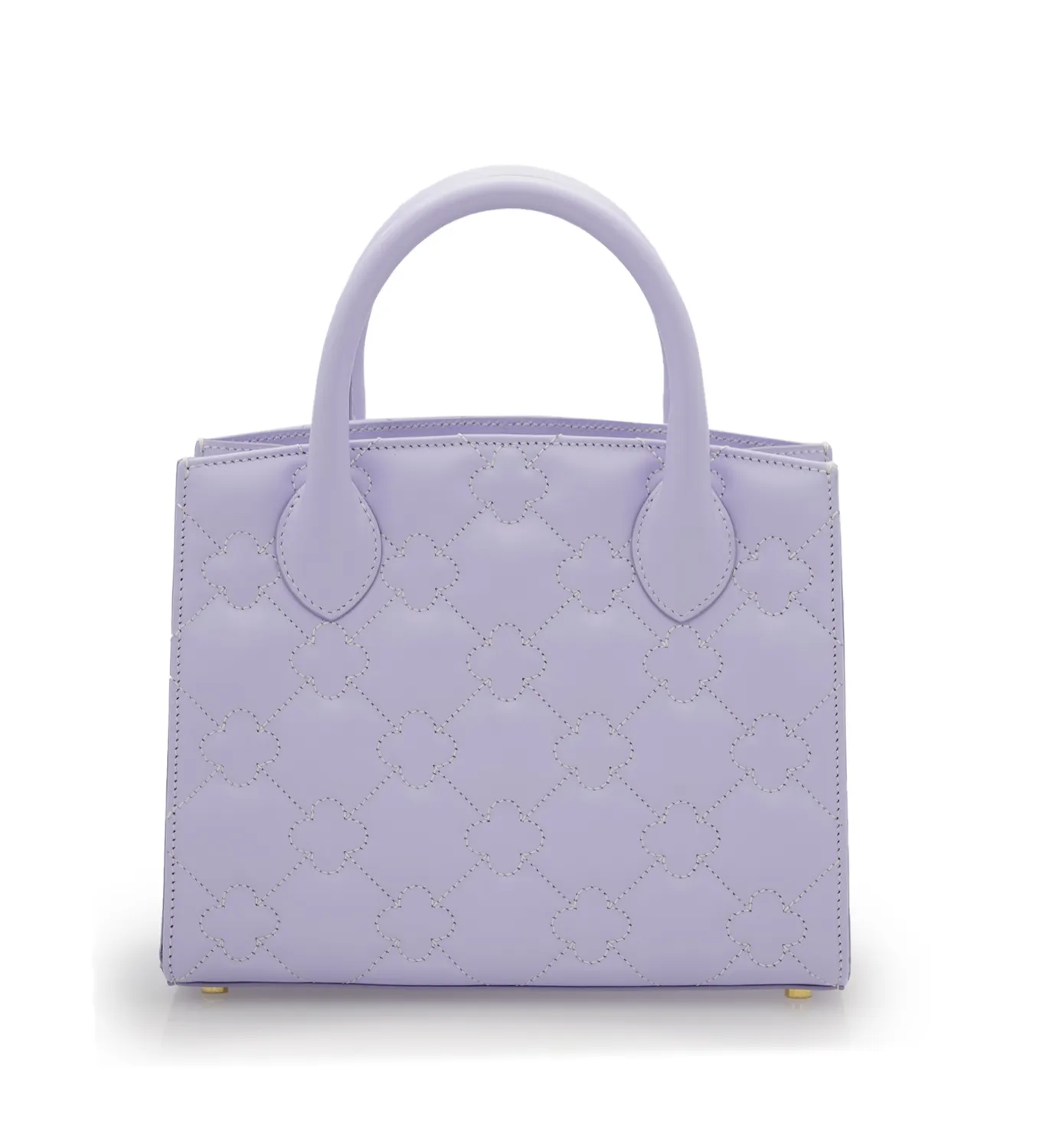Cardinal Milano Tote Small borsa vitello lilla trapuntato
