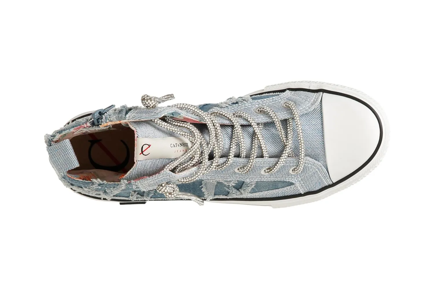 CafèNoir sneakers mid donna denim strass