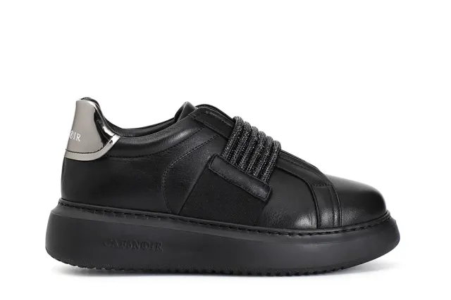 CafèNoir Sneakers Pelle Strass Donna Bianco