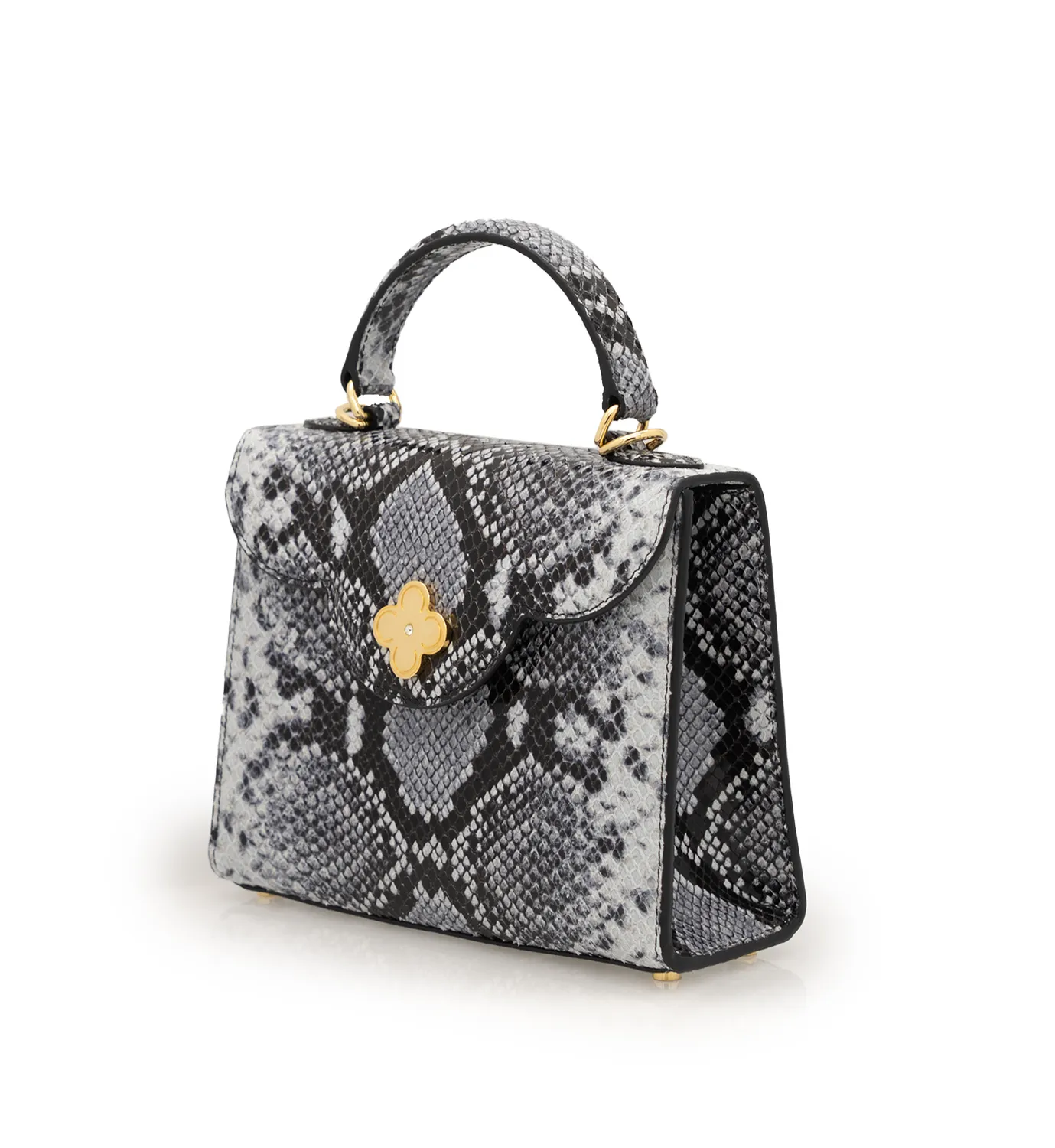 Cardinal Milano First Lady Small borsa vitello pitone grigio