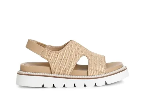 CafèNoir Sandali Donna Intrecciati Ecru Taglia 39 Zeppa 2,9 cm